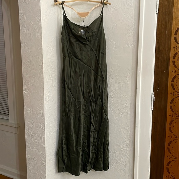ANTHROPOLOGIE Women's Elyse Bias Slip Dress Size XL in Moss - Picture 4 of 8